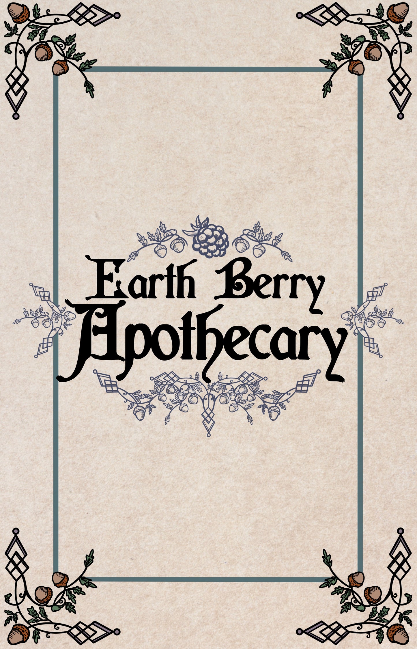Earth berry apothecary fantasy themed playing cards
