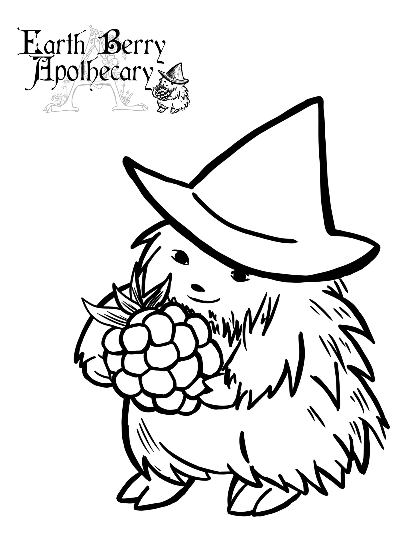 Hedge Witch Coloring Page