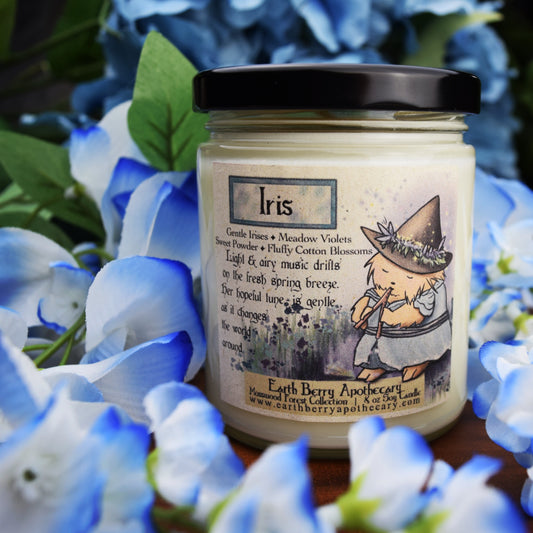 Iris & Violets | Fresh Linens Scented Soy Candle