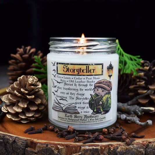 Storyteller | Peat Moss, Pine, and Woodsmoke Soy Candle