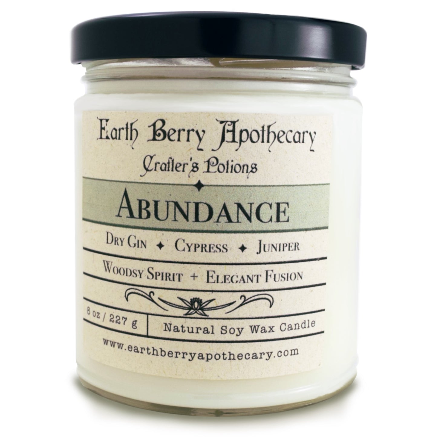 Abundance Soy Candle - Dry Gin & Cypress