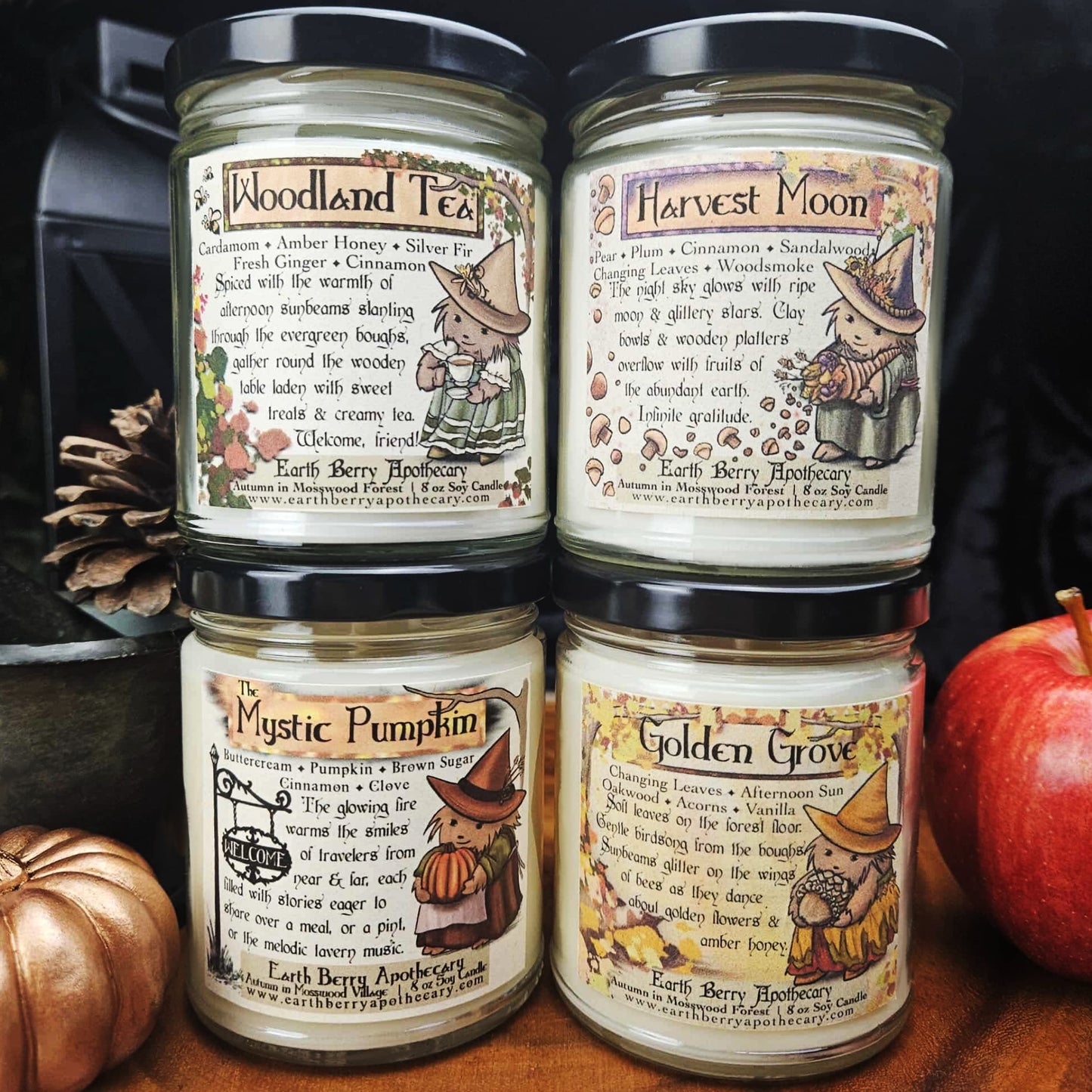 Cozy Autumn Soy Candles | Set of 4