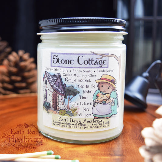 Paolo santo and sandalwood scented candle called stone cottage