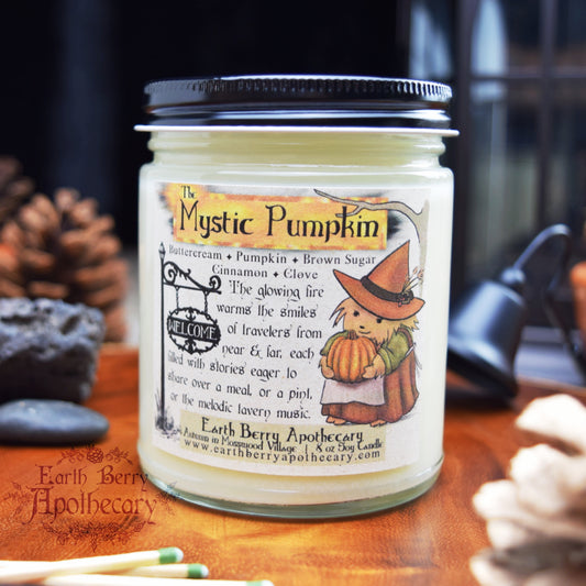 The best pumpkin spice fantasy themed candle called The Mystic Pumpkin.