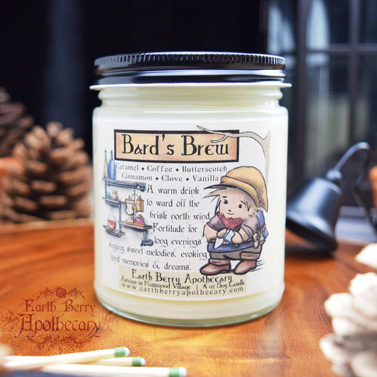 Fantasy tavern candle with coffee and vanilla caramel scent