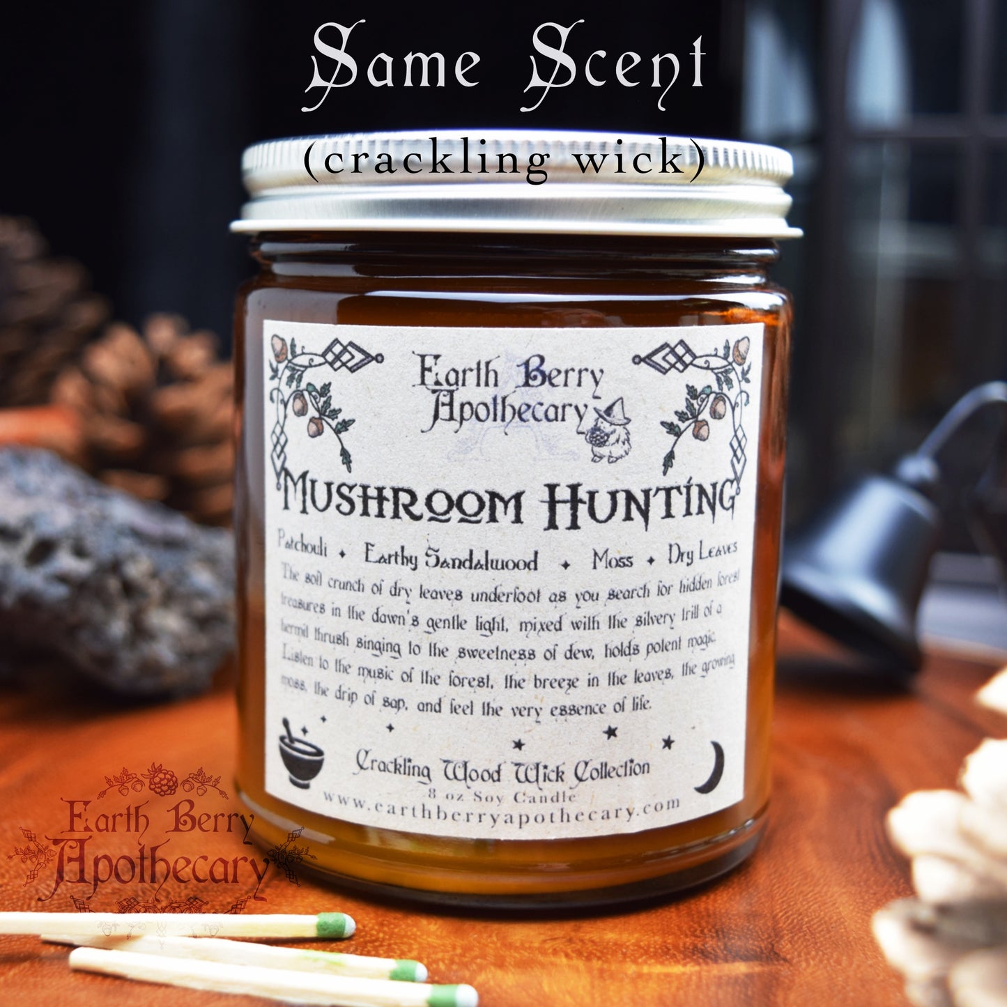 Gnome Home | Patchouli and Sandalwood Soy Candle