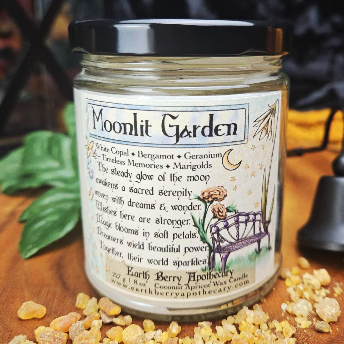 Moonlit Garden | Coconut Apricot Wax | Bergamot & Copal Candle