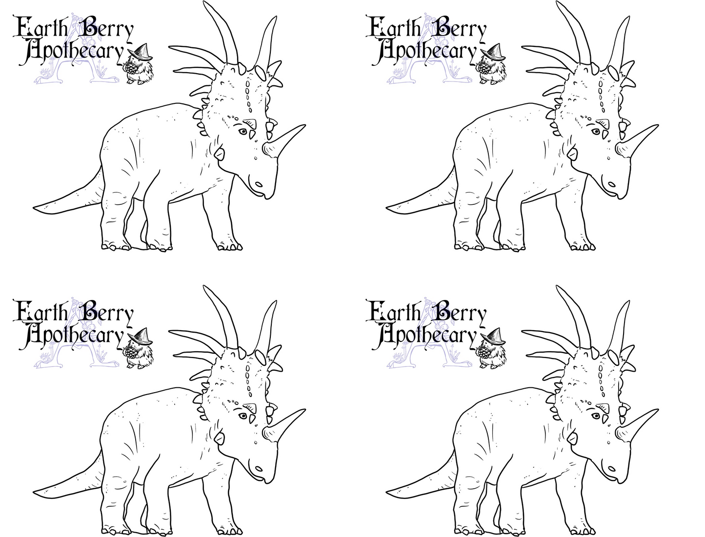 Dinosaur Coloring Page - Styracosaurus