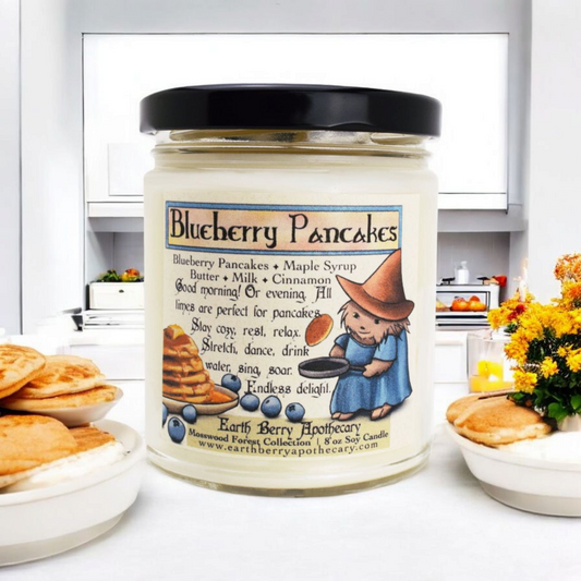 Blueberry Pancakes Soy Candle + Maple Syrup