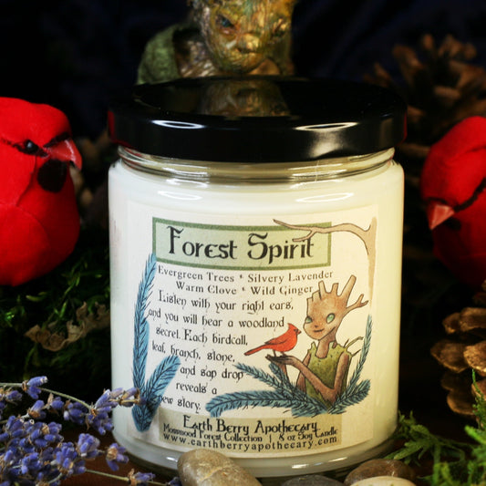Clove and pine scented fantasy nature candle called Forest Spirit
