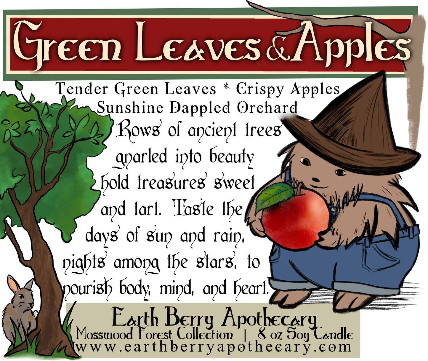 Green Leaves & Apples Soy Candles