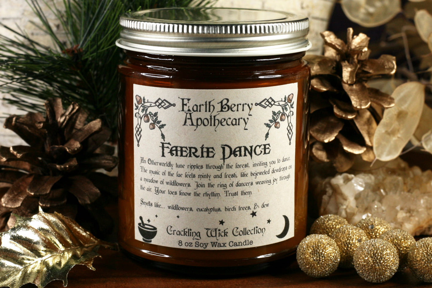 Faerie Dance Crackling Wood Wick Soy Candle