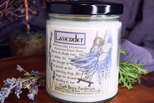 Lavender scented flower fairy soy candle