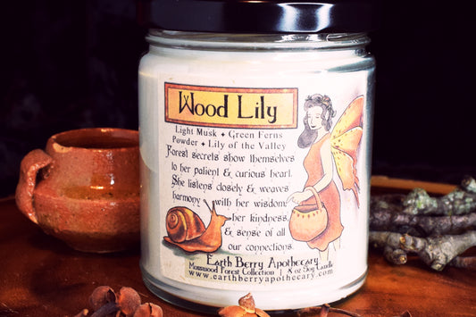 Wood lily and Lily of the valley scented flower fairy soy candle