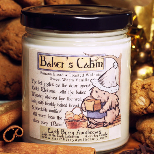 Baker’s Cabin banana nut bread fantasy scented soy candle. Always clean burning and nontoxic