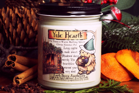 Yule Hearth Soy Candle (optional crackling wick)