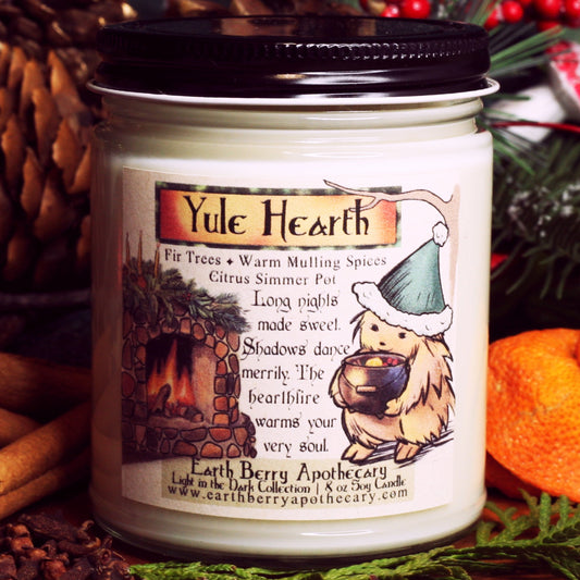 Yule Hearth Soy Candle (optional crackling wick)