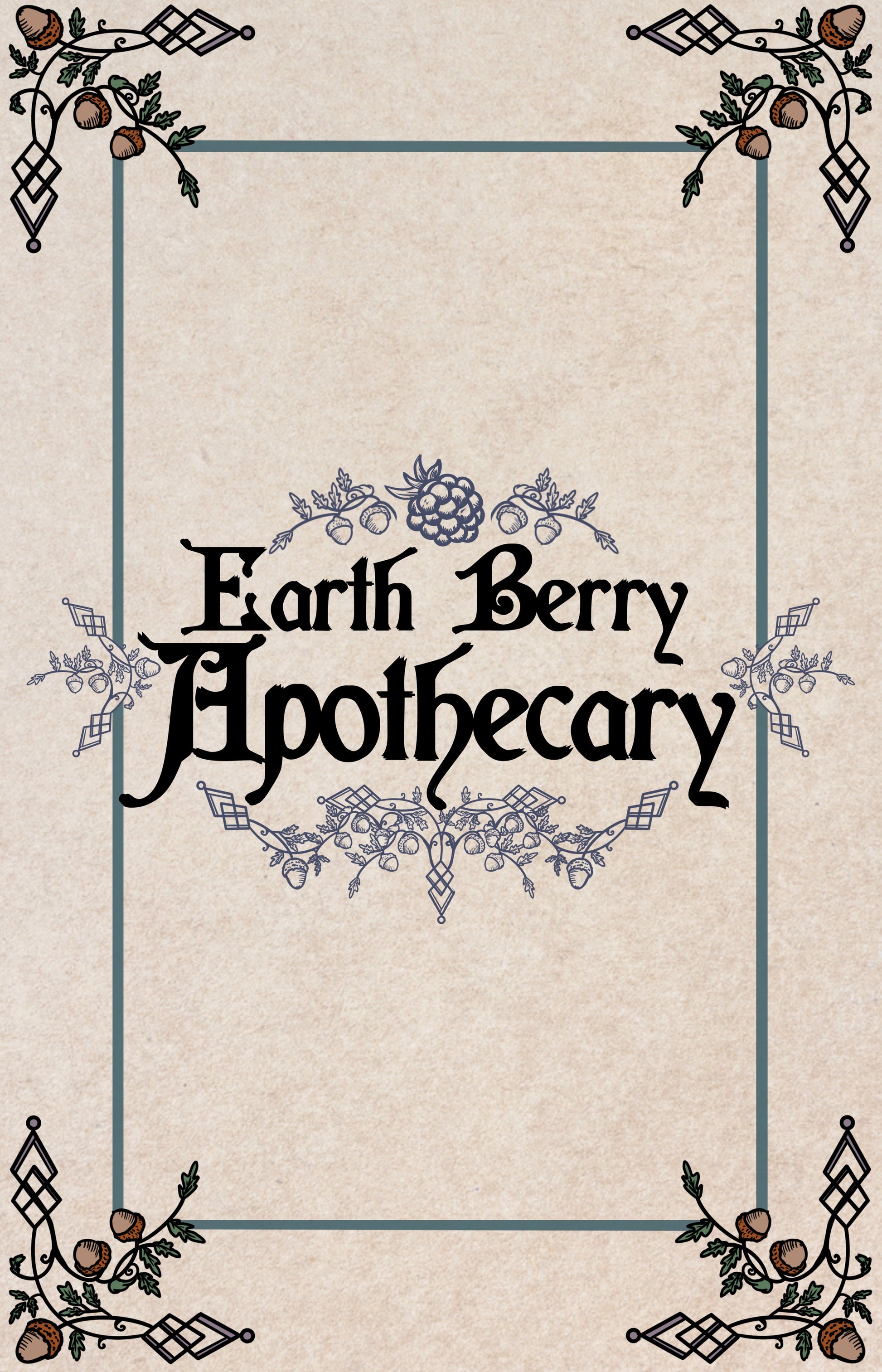 Earth berry apothecary fantasy themed playing cards. Inspired by nature.