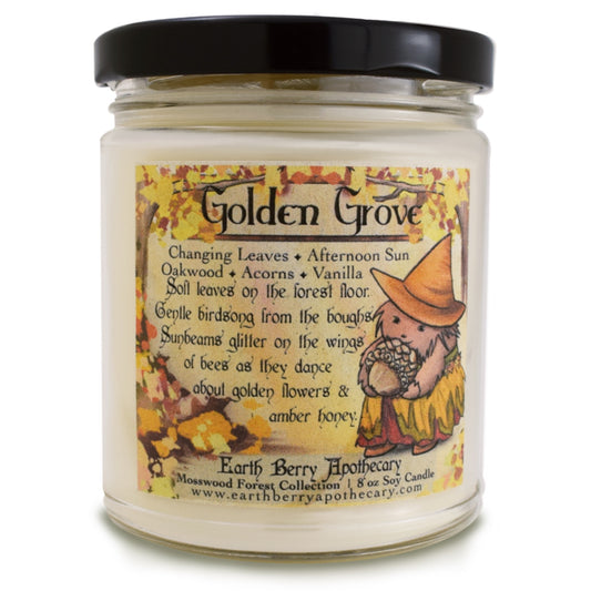 Oakwood & Amber Honey Soy Candle ✦ Golden Grove