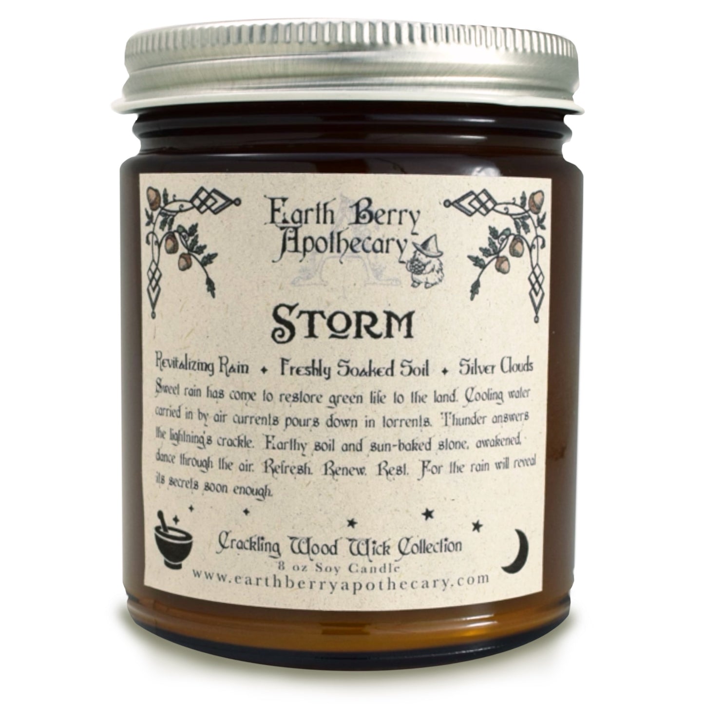 Storm (Petrichor) | Crackling Wick Candle | Thunderstorms & Rain