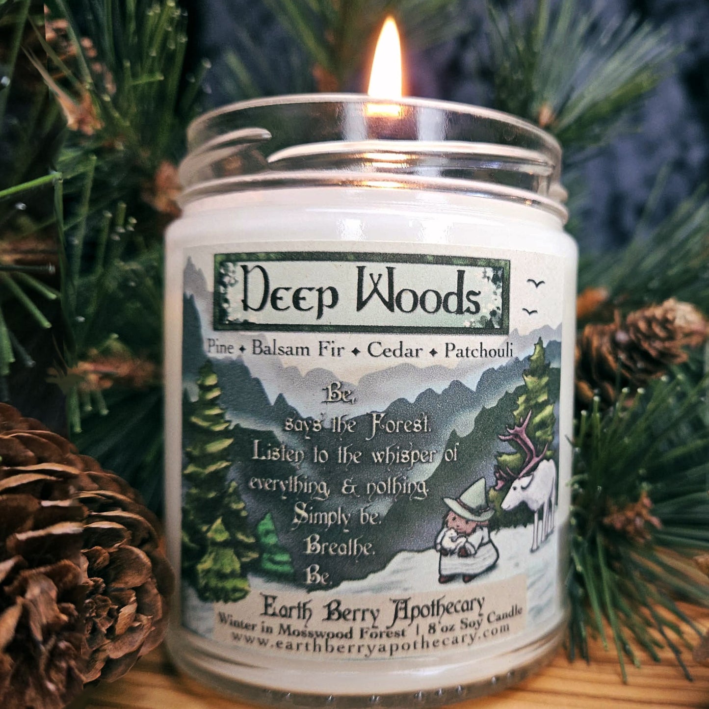 Deep Woods | Pine and Patchouli Soy Candle