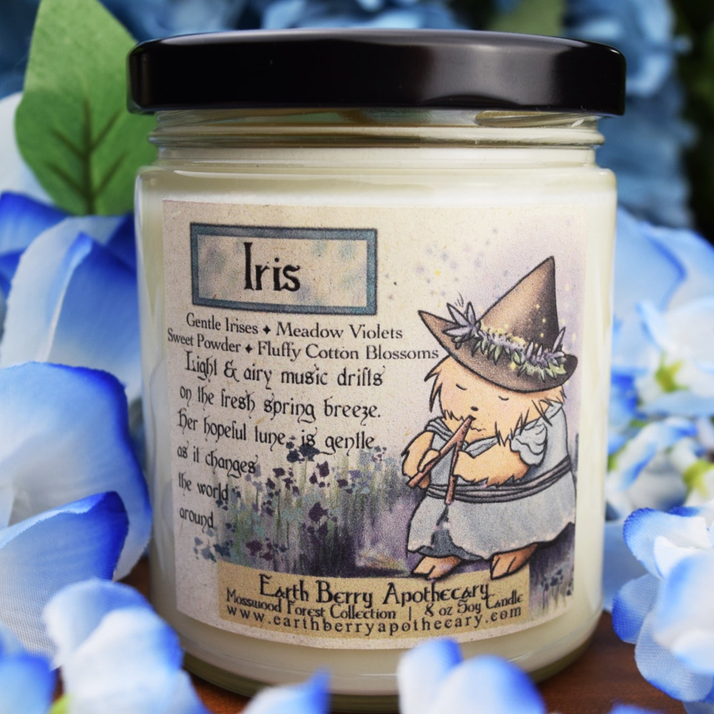 Iris & Violets | Fresh Linens Scented Soy Candle