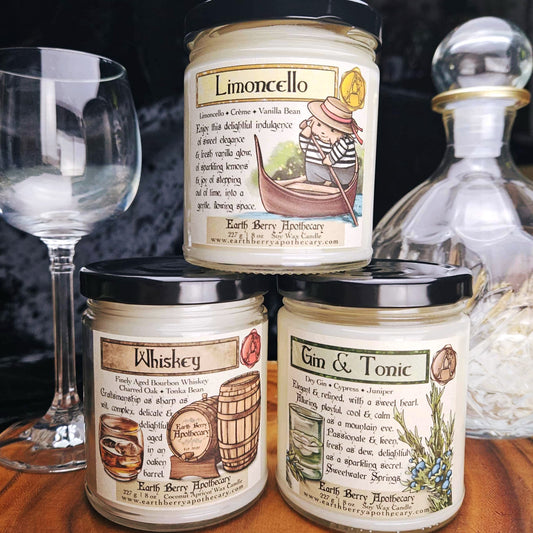 Whiskey/Limoncello/Gin | Entertainment Candle Set of 3