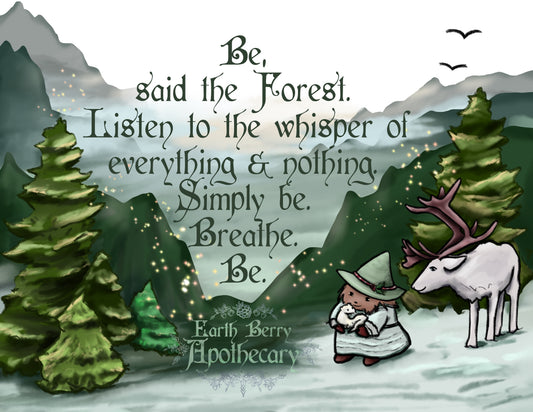 Winter in a Magical Forest Postcard