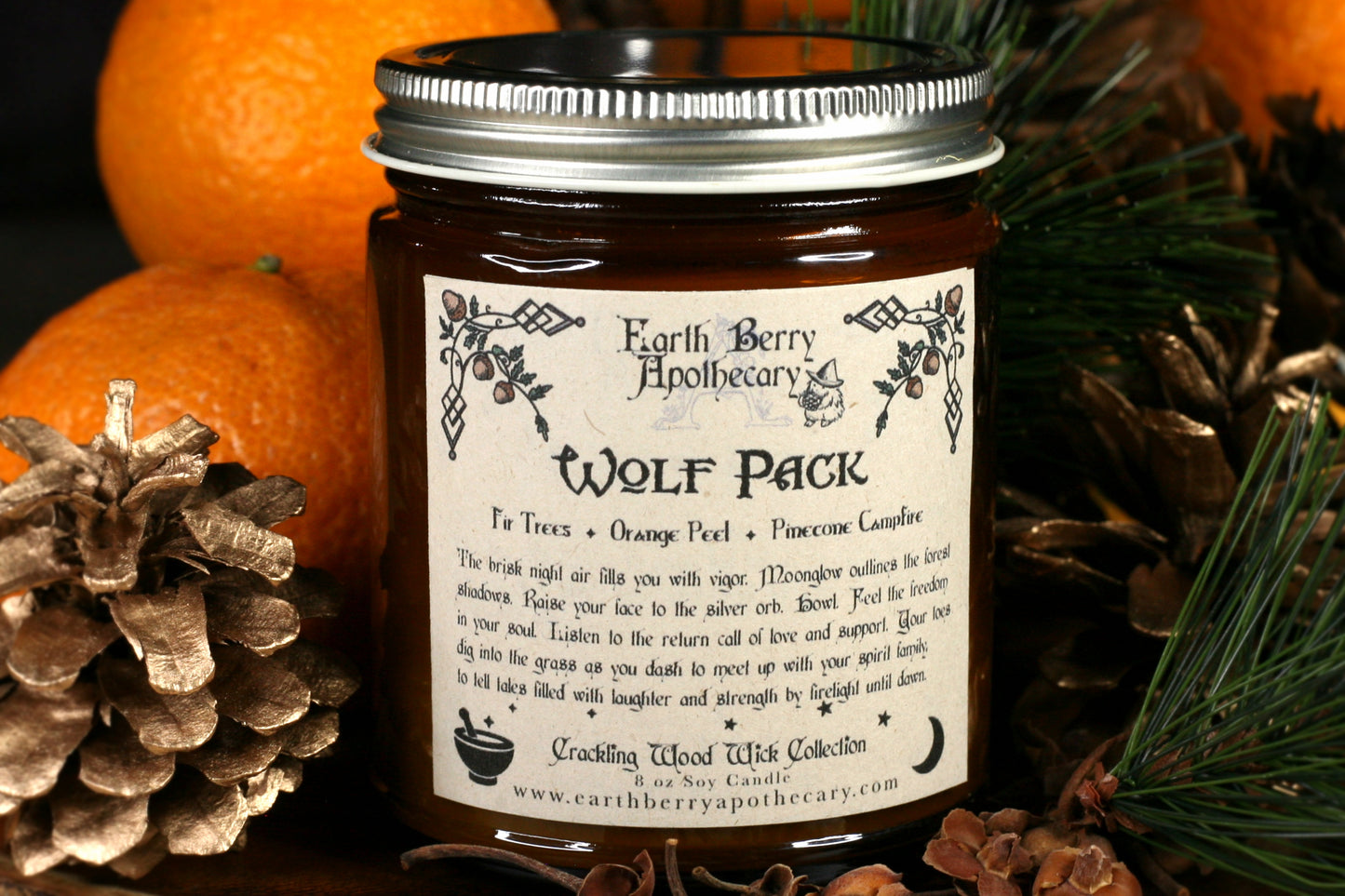 Wolf Pack Crackling Wood Wick Soy Candle