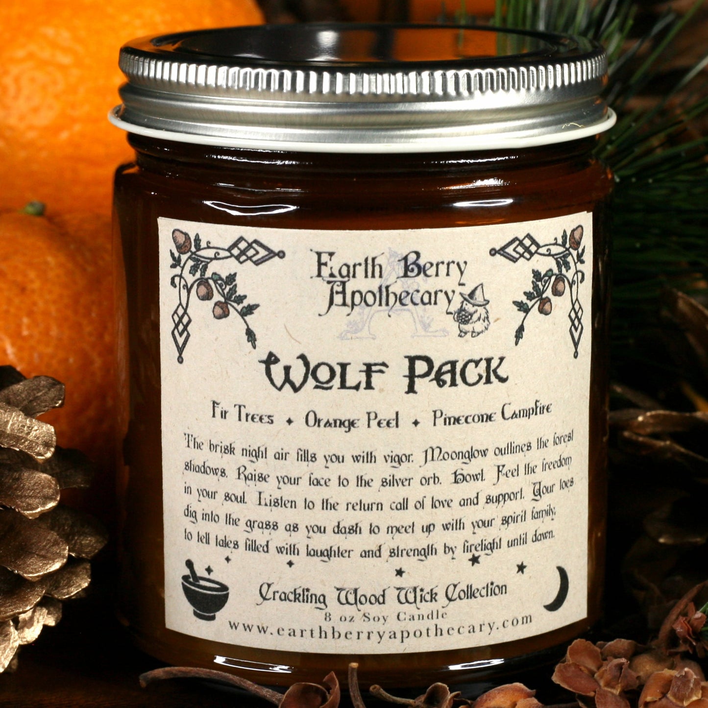 Wolf Pack Crackling Wood Wick Soy Candle