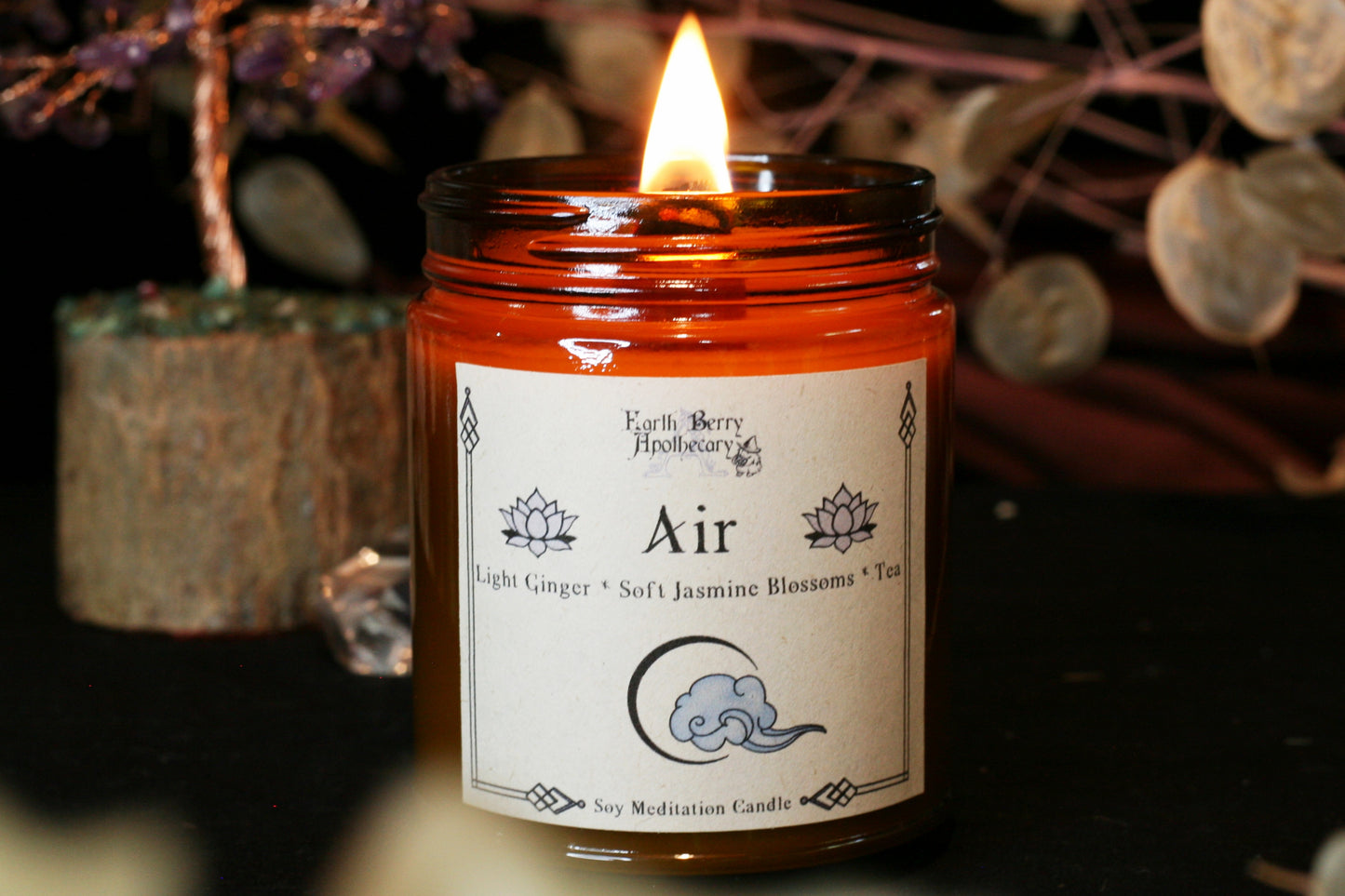 Air Meditation Crackling Wood Wick Soy Candle