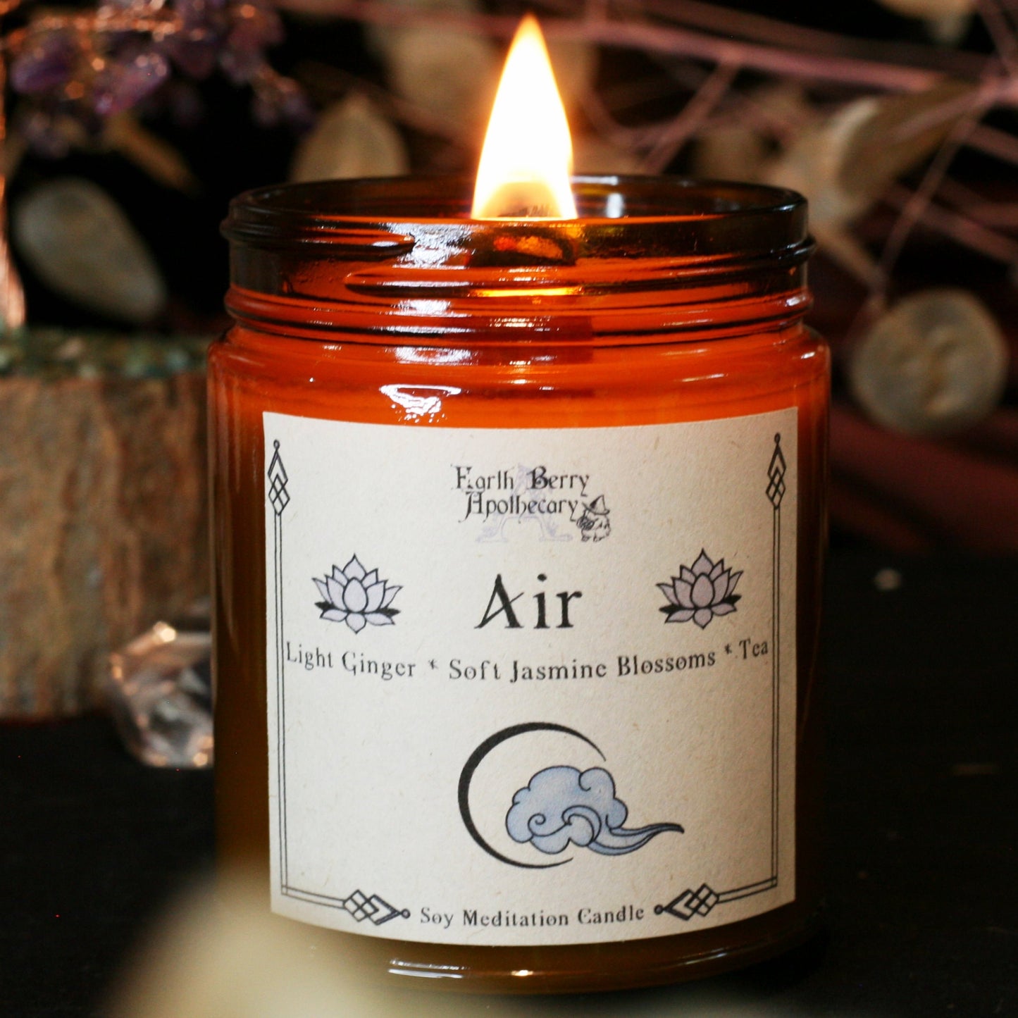 Air Meditation Crackling Wood Wick Soy Candle