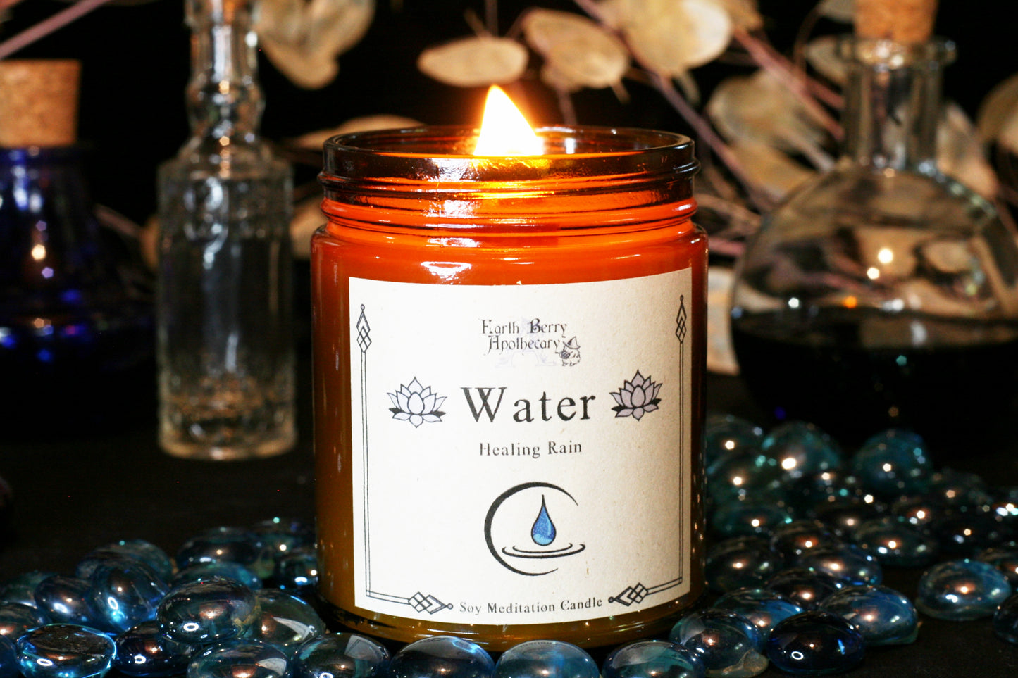 Water Meditation Crackling Wood Wick Soy Candle