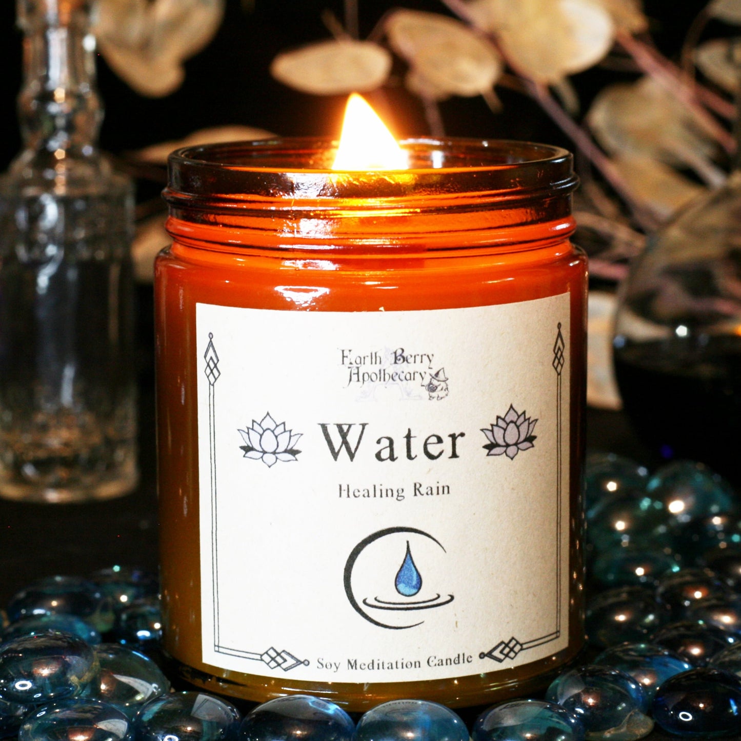 Water Meditation Crackling Wood Wick Soy Candle